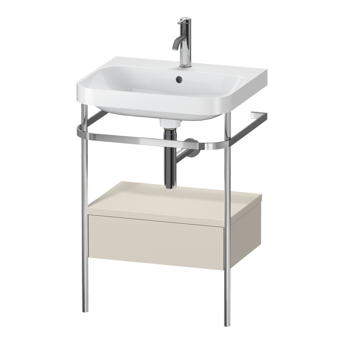 Duravit Möbelwaschtisch-Kombi Happy D.2 Plus 57,5x49cm, 1 HL, T m, m Kons, 1 Lad