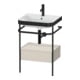 Duravit Möbelwaschtisch-Kombi Happy D.2 Plus 57,5x49cm, 1 HL, T m, m Konso, 1 Lad-1