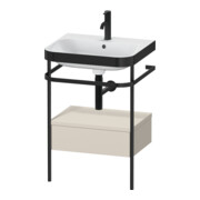 Duravit Möbelwaschtisch-Kombi Happy D.2 Plus 57,5x49cm, 1 HL, T m, m Konso, 1 Lad