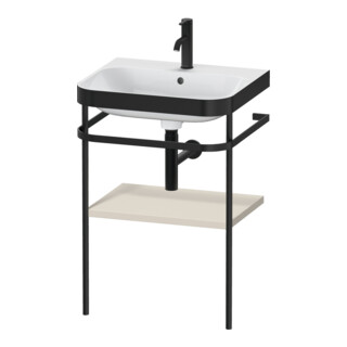 Duravit Möbelwaschtisch-Kombi Happy D.2 Plus 57,5x49cm, 1 HL, Tau matt, m Konsole