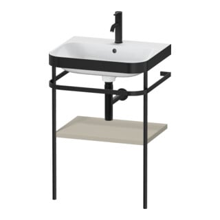 Duravit Möbelwaschtisch-Kombi Happy D.2 Plus 57,5x49cm, 1 HL, Tau s-matt, m Konsole