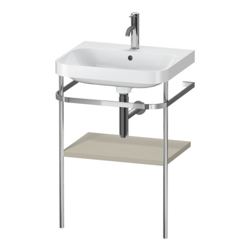 Duravit Möbelwaschtisch-Kombi Happy D.2 Plus 57,5x49cm, 1 HL, Tau s-matt, m Konsole