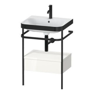 Duravit Möbelwaschtisch-Kombi Happy D.2 Plus 57,5x49cm, 1 HL, w g, m Konso, 1 Lad