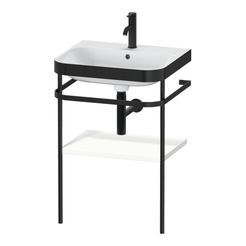 Duravit Möbelwaschtisch-Kombi Happy D.2 Plus 57,5x49cm, 1 HL, we s-matt, m Konsole
