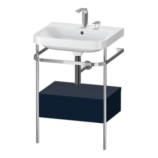 Duravit Möbelwaschtisch-Kombi Happy D.2 Plus 57,5x49cm, 2 HL, bl m, m Kons, 1 Lad
