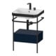 Duravit Möbelwaschtisch-Kombi Happy D.2 Plus 57,5x49cm, 2 HL, bl m, m Konso, 1 Lad-1