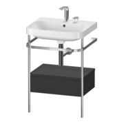 Duravit Möbelwaschtisch-Kombi Happy D.2 Plus 57,5x49cm, 2 HL, gra m, m Kons, 1 Lad