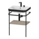 Duravit Möbelwaschtisch-Kombi Happy D.2 Plus 57,5x49cm, 2 HL, lei, mit Metallkonsole-1