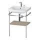 Duravit Möbelwaschtisch-Kombi Happy D.2 Plus 57,5x49cm, 2 HL, lei, mit Metallkonsole-1
