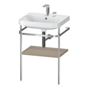 Duravit Möbelwaschtisch-Kombi Happy D.2 Plus 57,5x49cm, 2 HL, lei, mit Metallkonsole