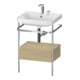 Duravit Möbelwaschtisch-Kombi Happy D.2 Plus 57,5x49cm, 2 HL, Me E, m Kons, 1 Lad-1