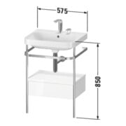 Duravit Möbelwaschtisch-Kombi Happy D.2 Plus 57,5x49cm, 2 HL, Me E, m Kons, 1 Lad-3