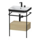 Duravit Möbelwaschtisch-Kombi Happy D.2 Plus 57,5x49cm, 2 HL, Me E, m Konso, 1 Lad-1