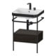 Duravit Möbelwaschtisch-Kombi Happy D.2 Plus 57,5x49cm, 2 HL, N geb, m Konso, 1 Lad-1