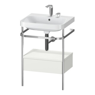 Duravit Möbelwaschtisch-Kombi Happy D.2 Plus 57,5x49cm, 2 HL, No w m, m Kons, 1 Lad