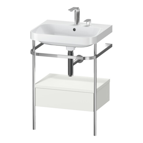 Duravit Möbelwaschtisch-Kombi Happy D.2 Plus 57,5x49cm, 2 HL, No w m, m Kons, 1 Lad