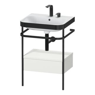 Duravit Möbelwaschtisch-Kombi Happy D.2 Plus 57,5x49cm, 2 HL, No w m, m Konso, 1 Lad