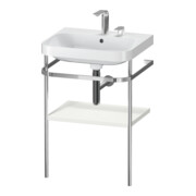 Duravit Möbelwaschtisch-Kombi Happy D.2 Plus 57,5x49cm, 2 HL, No we s-matt, m Konsole