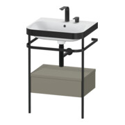 Duravit Möbelwaschtisch-Kombi Happy D.2 Plus 57,5x49cm, 2 HL, st-g m, m Konso, 1 Lad