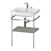 Duravit Möbelwaschtisch-Kombi Happy D.2 Plus 57,5x49cm, 2 HL, st-g s-matt, m Konsole