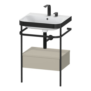 Duravit Möbelwaschtisch-Kombi Happy D.2 Plus 57,5x49cm, 2 HL, T m, m Konso, 1 Lad