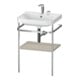 Duravit Möbelwaschtisch-Kombi Happy D.2 Plus 57,5x49cm, 2 HL, Tau s-matt, m Konsole-1