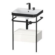 Duravit Möbelwaschtisch-Kombi Happy D.2 Plus 57,5x49cm, 2 HL, w g, m Konso, 1 Lad