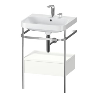 Duravit Möbelwaschtisch-Kombi Happy D.2 Plus 57,5x49cm, 2 HL, w m, m Kons, 1 Lad