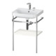 Duravit Möbelwaschtisch-Kombi Happy D.2 Plus 57,5x49cm, 2 HL, we hgl, m Metallkonsole-1