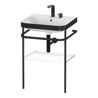 Duravit Möbelwaschtisch-Kombi Happy D.2 Plus 57,5x49cm, 2 HL, we s-matt, m Konsole