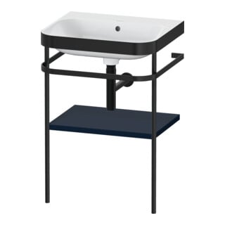 Duravit Möbelwaschtisch-Kombi Happy D.2 Plus 57,5x49cm, o. HL, blau s-matt, m Konsole