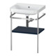 Duravit Möbelwaschtisch-Kombi Happy D.2 Plus 57,5x49cm, o. HL, blau s-matt, m Konsole-1