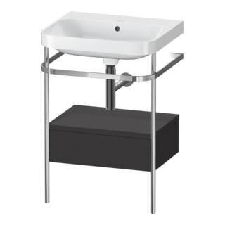 Duravit Möbelwaschtisch-Kombi Happy D.2 Plus 57,5x49cm, o HL, gra m, m Kons, 1 Lad