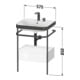Duravit Möbelwaschtisch-Kombi Happy D.2 Plus 57,5x49cm, o HL, gra m, m Konso, 1 Lad