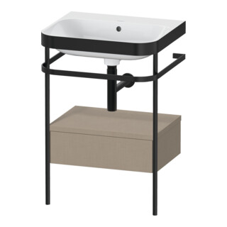 Duravit Möbelwaschtisch-Kombi Happy D.2 Plus 57,5x49cm, o HL, lei, m Konso, 1 Lad