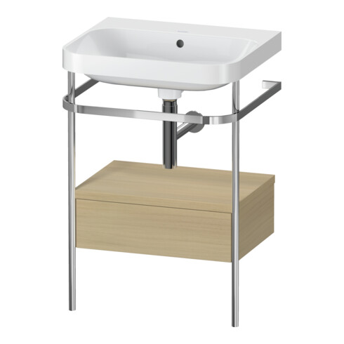 Duravit Möbelwaschtisch-Kombi Happy D.2 Plus 57,5x49cm, o HL, Me E, m Kons, 1 Lad