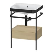 Duravit Möbelwaschtisch-Kombi Happy D.2 Plus 57,5x49cm, o HL, Me E, m Konso, 1 Lad