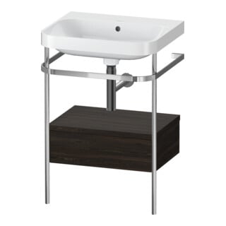 Duravit Möbelwaschtisch-Kombi Happy D.2 Plus 57,5x49cm, o HL, N geb, m Kons, 1 Lad