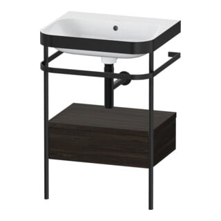 Duravit Möbelwaschtisch-Kombi Happy D.2 Plus 57,5x49cm, o HL, N geb, m Konso, 1 Lad
