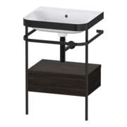 Duravit Möbelwaschtisch-Kombi Happy D.2 Plus 57,5x49cm, o HL, N geb, m Konso, 1 Lad