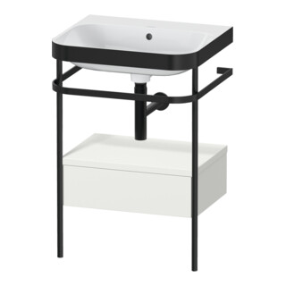 Duravit Möbelwaschtisch-Kombi Happy D.2 Plus 57,5x49cm, o HL, No w m, m Konso, 1 Lad