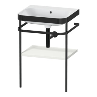 Duravit Möbelwaschtisch-Kombi Happy D.2 Plus 57,5x49cm, o HL, No we s-matt, m Konsole