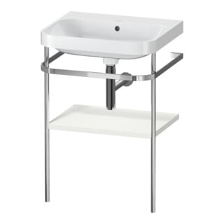 Duravit Möbelwaschtisch-Kombi Happy D.2 Plus 57,5x49cm, o HL, No we s-matt, m Konsole