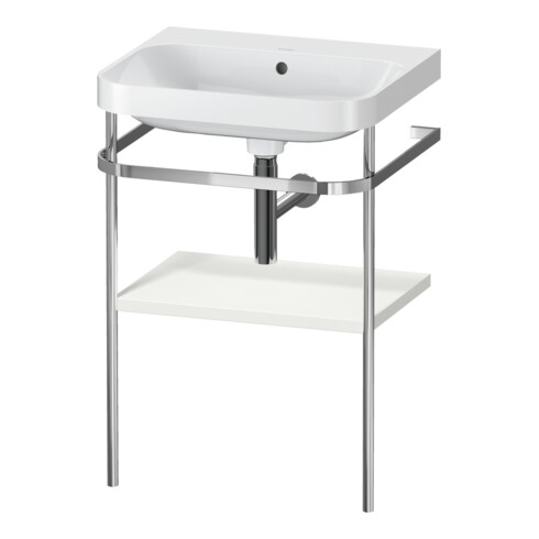 Duravit Möbelwaschtisch-Kombi Happy D.2 Plus 57,5x49cm, o HL, No we s-matt, m Konsole