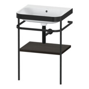 Duravit Möbelwaschtisch-Kombi Happy D.2 Plus 57,5x49cm, o. HL, Nussb geb., m Konsole