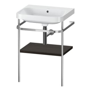 Duravit Möbelwaschtisch-Kombi Happy D.2 Plus 57,5x49cm, o. HL, Nussb geb., m Konsole