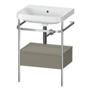 Duravit Möbelwaschtisch-Kombi Happy D.2 Plus 57,5x49cm, o HL, st-g m, m Kons, 1 Lad