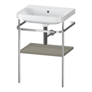 Duravit Möbelwaschtisch-Kombi Happy D.2 Plus 57,5x49cm, o HL, st-g s-matt, m Konsole