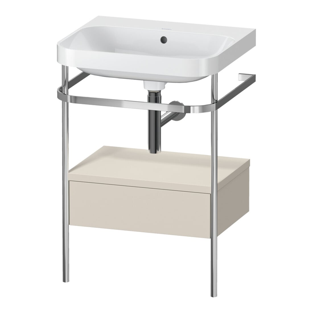 Duravit Möbelwaschtisch-Kombi Happy D.2 Plus 57,5x49cm, o HL, T m, m Kons, 1 Lad