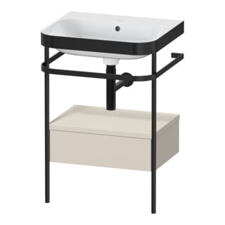 Duravit Möbelwaschtisch-Kombi Happy D.2 Plus 57,5x49cm, o HL, T m, m Konso, 1 Lad